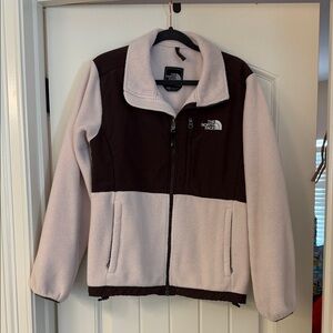 The North Face Brown and Cream Fleece Jacket
